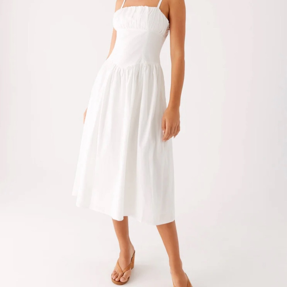 Peppermayo White Phillipa Midi Dress